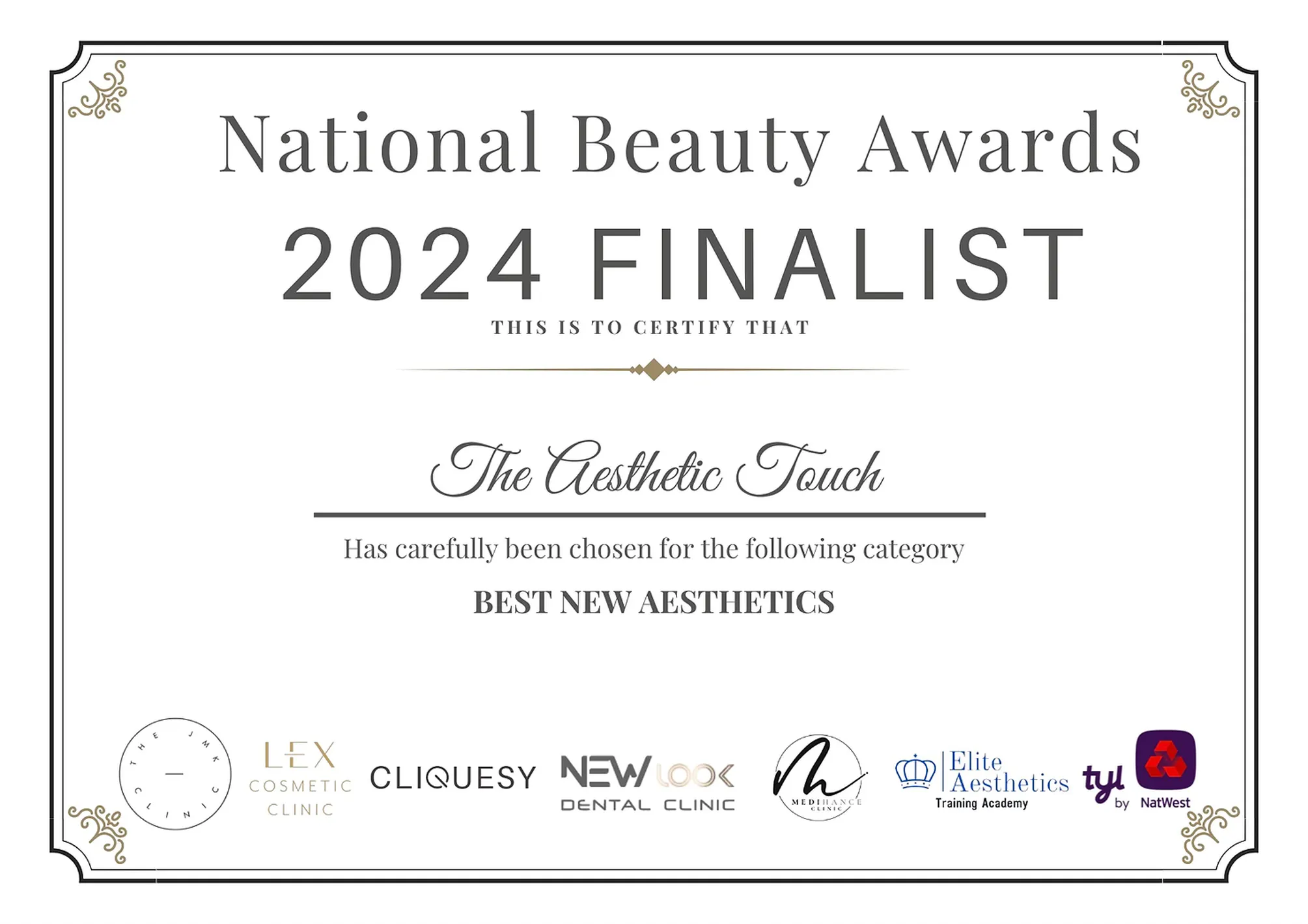 National Beauty Awards 2024 Finalist!